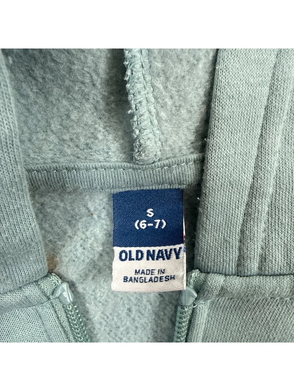 Old Navy Kids  Hoodie Sweatshirt S 6-7 Light Blue Peace Sign Full Zip